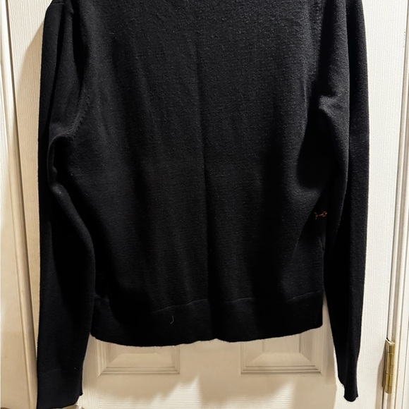 Ann Taylor Black Cardigan with  Gold Chain Design Size M - Picture 8 of 12